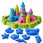 4 Renk Kinetik Kum Seti 2 kg (4x500 gr) + 8 Parça Kum Kalıbı Hediyeli | Eğitici Akışkan Oyun Kumu | 3+ Yaş Çocuklar İçin Sensory Montessori Oyuncak