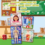 4 Set 127 Parça Tox İskelet , İç Organlar Sistemi , Takvim ve Duyguları Öğreniyorum Keçe Cırtlı Duvar Panoları , Eğitici Oyuncak