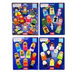 4 Set - 40 Parça Masal Kahramanları, Aile Bireyleri , Meslekler ve Emojiler Parmak Kukla T225 T106 T752 T762