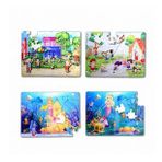 4 Set - 96 Parça Tox Oyun Parkı ve Deniz Kızı 5+ Keçe Yapboz - 5 Yaş Puzzle T040 T041