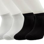 4 Set Siyah & Beyaz Erkek Babet Çorap, Sağ ve Sol Yastıklama, Optimum Ayak Uyumu, 3 Katmanlı Yapı, Hızlı Nem Aktarımı, Spor Çorap