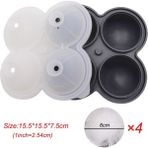 4 Top 1 Adet 3D Gül Buz Kalıpları Ekstra Büyük Buz Küpü Tepsileri 4 Dev Sevimli Çiçek Şekilli Buz Silikon Kauçuk Eğlenceli Büyük Buz Topu Yapımcısı Bar Aracı (Yurt Dışından) - Ice Cream Tubs - Renkli