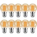 4 Watt Mini Top Ampul LED Filament G45 Cam Rustik Ampul E27 Duy 1800K Işık Rengi 10 Adet - 1 - 10 W - Amber