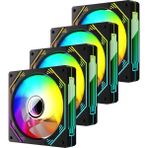 4 x 12CM Rgb Pc Kasa Fanı - Siyah