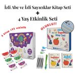 4 Yaş Etkinlik Seti(6 KİTAP 195 ETKİNLİK) - İzli Abc ve Sayıcıklar Kitabları Oluklu Seti