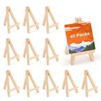40 Adet Ahşap Mini Şövale 5 inç, Ayarlanabilir A-Frame Küçük Tripod Tablolar, El Sanatları, Fotoğraflar, Kartlar ve Masa Üstü Teşhir Standları için Şövale