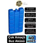 40 Adet Buz Aküsü 12 Saat Termal Soğutma Kamp Piknik Seyahat Yiyecek Içecek Çanta Soğuk Kutusu