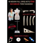 40 Beden Full Iğne Batabilen Dikiş Setli ve Riga Setli Terzi Mankeni Metal Takım
