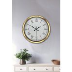 40 cm Altın Metal Retro Duvar Saati