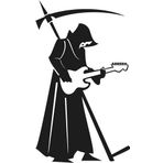 40 cm Azrail Gitar Çalıyor Folyo Sticker