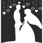 40 cm Gelin Damat Folyo Sticker