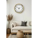 40 Cm Metal Gold Standart Duvar Saati – Ve Dekoratif Tasarım