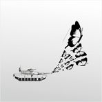 40 cm Tank Ve Kelebek Folyo Sticker