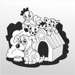 40 cm Tatlı Hayvanlar Folyo Sticker