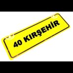 40 KIRSEHİR Yazılı Sarı Dekor Plaka Sök Tak Pratik yeni nesil