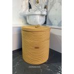 40 L Jüt Hasır 40 x 45 Kapaklı Çamaşır Sepeti ,kirli Sepeti ,oyuncak Sepeti ,kapaklı Sepet,banyo Se - Bej