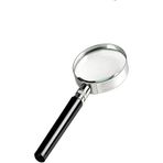 40 mm 1 Adet 6x Plastik Sap Çerçeveli 4 cm Büyüteç Merçek Okul Büro Ofis Krom Kaplama