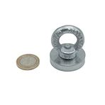 Ø40 mm Deniz Mıknatısı, Halat, Kanca ve Eldiven Set