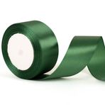 40 mm genişliğinde koyu yeşil bant, kalın, koyu yeşil Noel saten kurdele, hediye paketi bandı, Noel, pasta, fiyonk, buket, el işi, düğün, araba dekorasyonu için