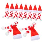 40 Noel Şapka Mini Yılbaşı Şapkaları Mini Noel Eşarp Noel Santa Şapkaları Gümüş Sahipleri Yılbaşı Dekoru Ev Noel Minyatür Şapka Noel Dekoru Noel Sahne Kırmızı Bez ibasenice