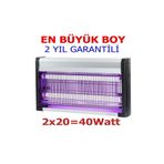 40 Watt Mor Işıklı Yeni Nesil Sinek Öldürücü 2x15W Cızz Sivrisinek Yokedici Tavana Asılan 2 Lambalı