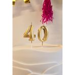 40 Yaş Gold Mum Rakam Pasta Mumu Yaş Mum Gold Renk