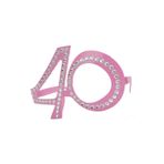 40 Yaş Pembe Parıltılı Gözlük