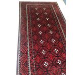 +40 YILLIK ANTİK İRAN BALUCH EL DOKUMASI YÜN HALI 255x135cm 3.39m2