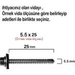 400 Adet Trapez Çatı Vidası