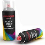 400 ml Caldini Akrilik Trafik Kırmızı Sprey Boya - Parlak Siyah