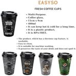 400 Ml Termos Mug – Yıkanabilir Plastik Kahve Kupası, French Press Filtre Kahve Meşrubat Bardağı, Taşınabilir Dayanıklı Tasarım (400Ml, Gr