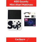 400 Oyunlu Game Box Video Mario Spıder Man Robocop Mini Atari Makinesı Gameboy Oyun Konsolu Beyaz