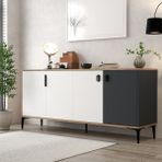 4002 Neva Konsol 180 cm Sepet - Beyaz - Antrasit - Çok Renkli