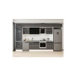 400X240 Cm High Gloss Mutfak Dolabı Mbb-E80B60S60-3 High Gloss | Antrasit - Suntalam