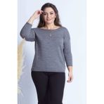 4011 GRİ TRUVAKAR KOL BÜYÜK BEDEN TRİKO