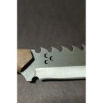 4034 Çelik Üç Hilal Motifli Bozkurt Başlı Kamp Ve Outdoor Bıçağı (37 Cm) – Hakiki Deri Kılıf Ve Anahtarlık Hediyeli