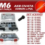 407 Parça M6 Akb Cıvata Seti + 8mm Lokma Tornavida