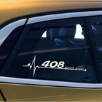 408 Yan Cam Sticker Oto Kapı Çıkartma Tuning oto 20 cm x 7 cm yazı 361