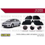 40992570 Toyota Uyumlu Corolla Havuzlu 3D Paspas Niken Siyah 2007-2012 Arası