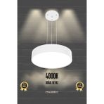 40CM Beyaz Sarkıt LED Avize, Modern Iç Mekan Aydınlatması - Seçenek 1 - Ahşap - Bej - Siyah