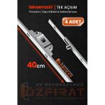 40cm Tek Açılım İspanyolet – PVC Pimapen Kapı Pencere Kilidi – (4 Adet)