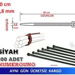 40cm x 4,8mm PLASTİK CIRT KELEPÇE ( Kablo Bağı ) SİYAH