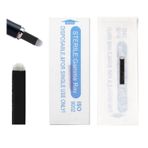 40'lı Paket Tek Kullanımlık Microblading İğneleri - Kaş ve Dudak Kalıcı Makyaj için 0,18 mm 18 Pimli U-şekilli Bıçaklar, Microblading Kalemleriyle Uyumlu, Yüksek Hassasiyetli Dövme Malzemeleri (Siyah