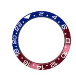 40MM Rolex GMT/SUB Saat için Çerçeve Ekleme Koruyucu Halka Değiştirme Çizilmez Yapışkan Kapak (GMT Kırmızı-Mavi Magnezyum Alüminyum)
