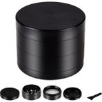 40MM Siyah Mini Grinder 4 Katmanlı Çinko Alaşım Manuel Kahve Baharat Öğütücü Parçalayıcı