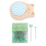 40pcs Düz Pimler Set Kedi Uçlu Tutucu Elmas Pimi Yastık Depolama Etiketi Iğne Sabit Kasa, Iğne Işi Için Yastıklar, Sabit Konumlandırma, Kapitone Pimleri