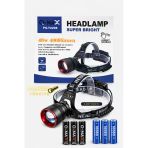40W 4000 Lümen Sensörlü Kafa Lambası + 3 Adet Yedek Pilli Mega Paket (Toplam 6 Pil)