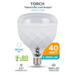 40W Kristal Tasarruflu E27 Beyaz Işık Torch Led Ampul 1 Adet