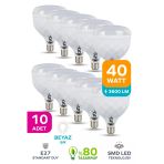 40W Kristal Tasarruflu E27 Beyaz Işık Torch Led Ampul 10 Adet