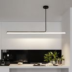 40W LED Sarkıt Işık Modern Yemek Masası Asılı Işıklar Kısılabilir Uzaktan Kumandalı Doğrusal Tasarım Avize Kolye Lambası Oturma Odası, Ofis, Mutfak Ada Restoran için (100 cm)